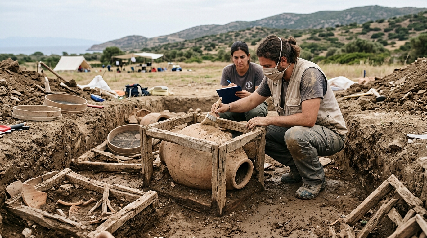 Archaeologists in Greece Discover Ancient Civilization Governed by Obsession with Keeping Original Packaging — Excavations of a Bronze Age settlement reveal that up to forty percent of home layouts were reserved for storing empty containers 'just in case' of a return.