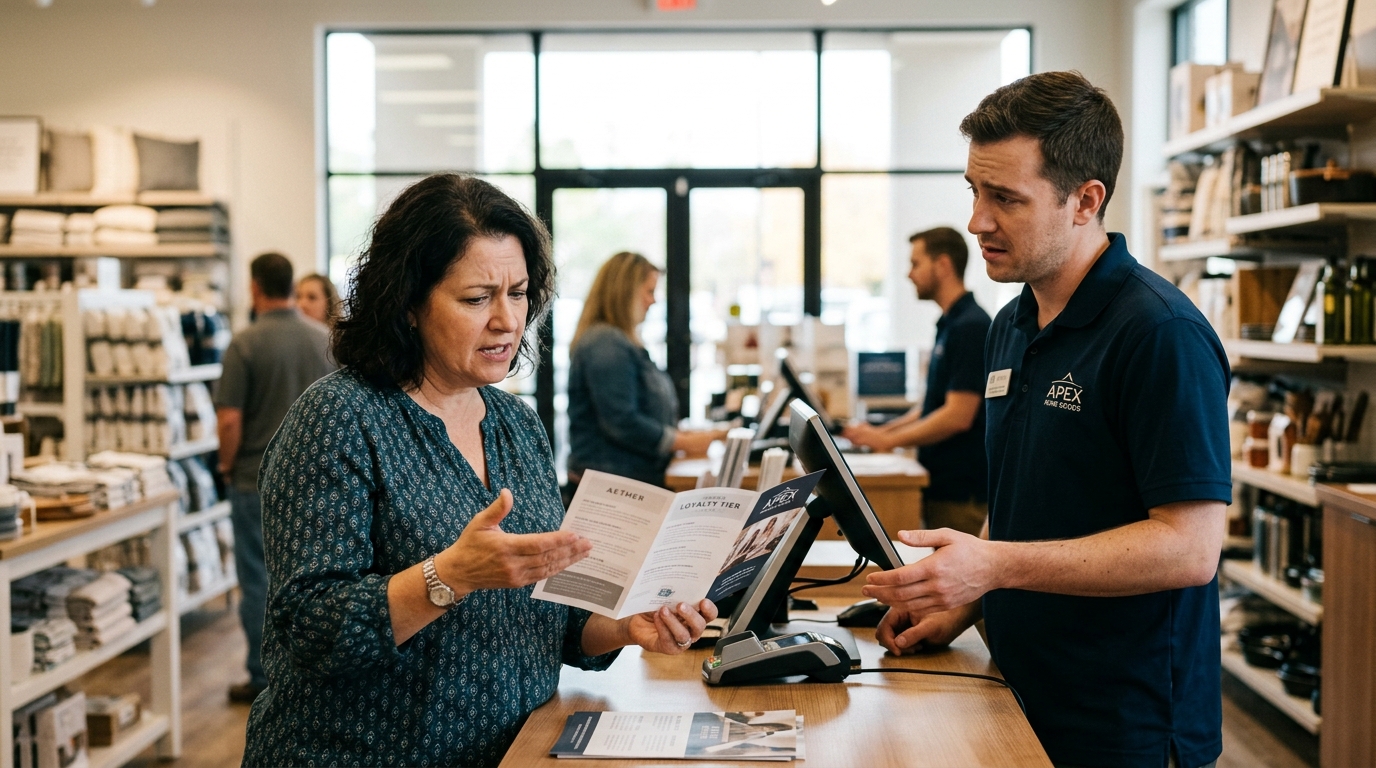 Apex Home Goods Introduces 'Aether' Loyalty Tier with Shifting Requirements No Customer Can Meet — The new algorithmic rewards program replaces standard points with a dynamic yield index tied to supply chain logistics.