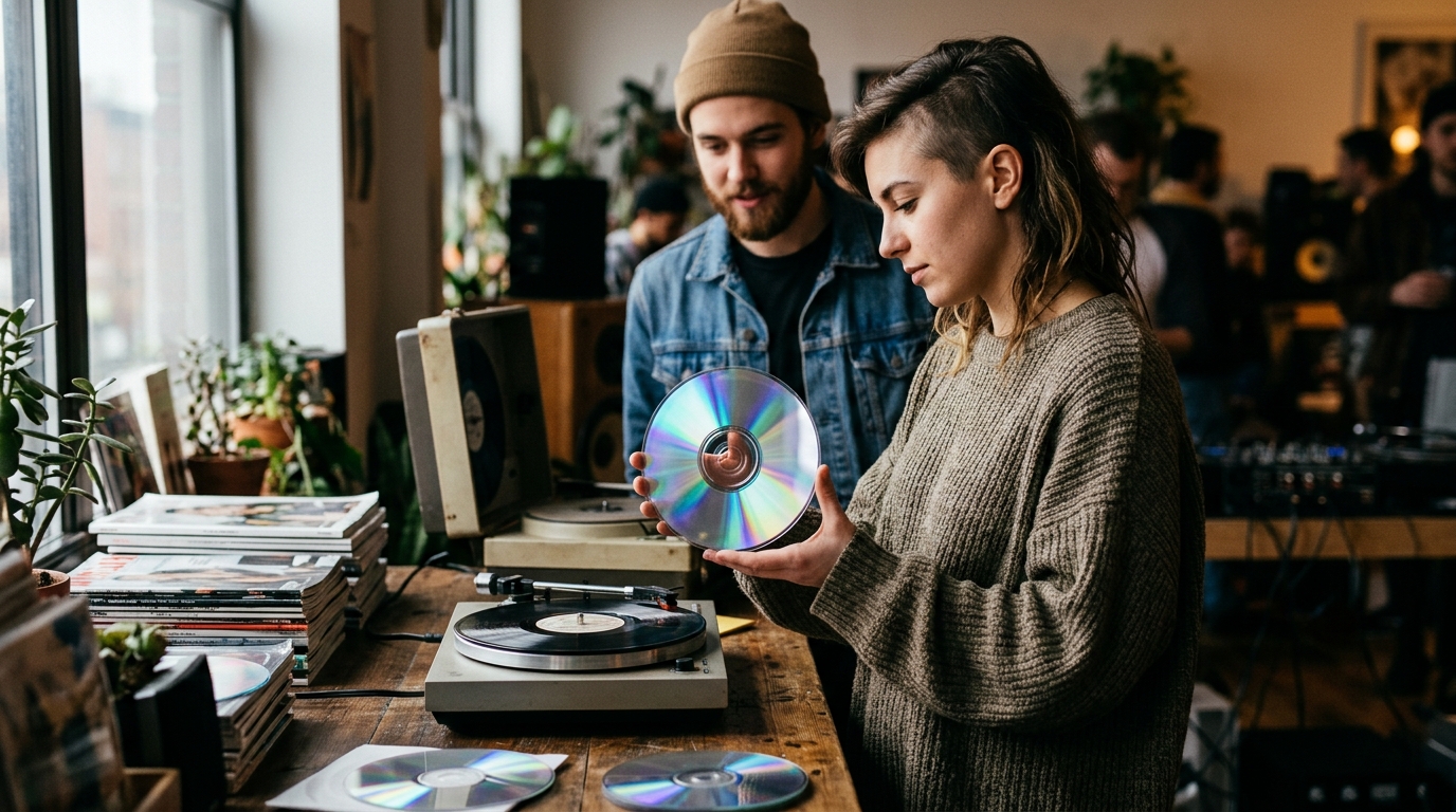 Brooklyn Tastemakers Pioneer 'Un-Streamable' Audio Trend Using Light-Reflective Polycarbonate Discs — The 'laser-read circular media' movement promises zero-latency playback, un-skippable track orders, and a total absence of push notifications.