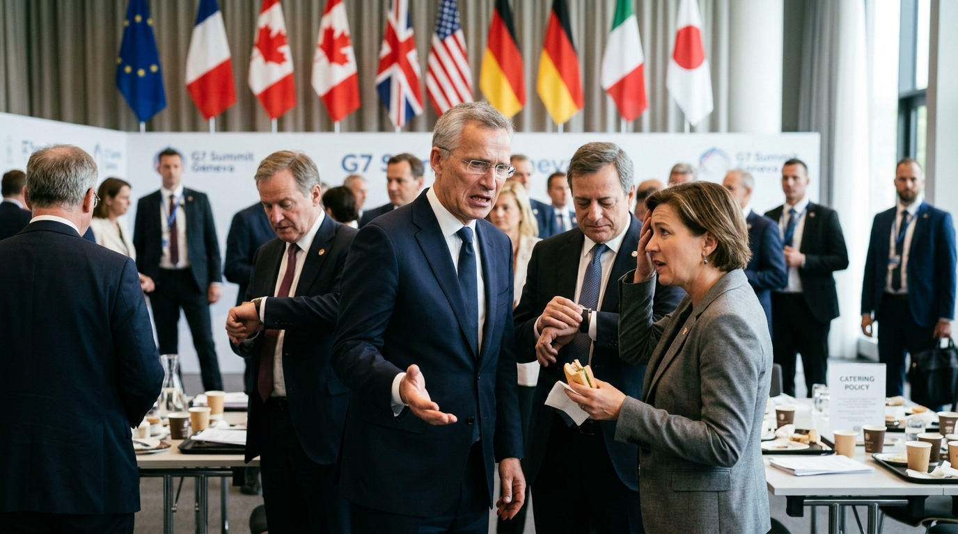 G7 Security Summit Collapses After Delegations Fail to Agree on Neutral Sandwich Condiments — Diplomatic talks on maritime borders break down in Geneva over the symbolic weight of Dijon mustard and the alignment of turkey breast.