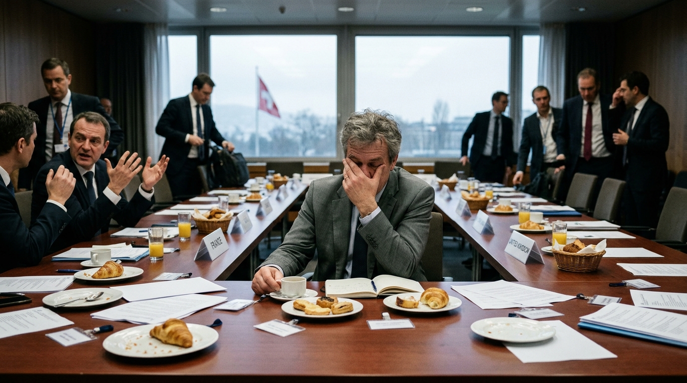 Global Trade Accord Collapses After Delegates Fail to Agree on Definition of 'Continental Breakfast' — The Geneva summit dissolved on its fourth day after negotiators clashed over the geographic classification of the pastry selection.