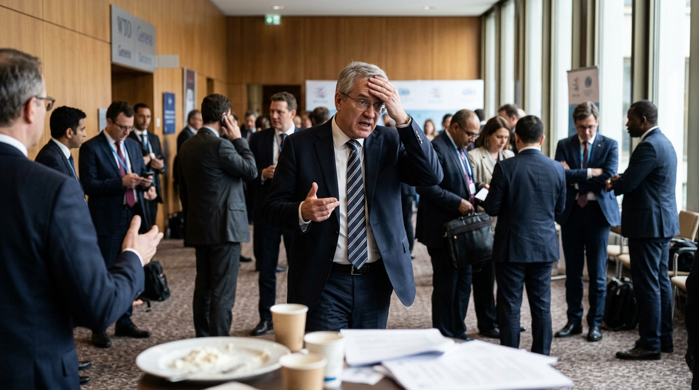 Global Trade Summit Collapses After Delegations Fail to Agree on Neutral Starch — Negotiators in Geneva abandon maritime shipping treaty after three-day deadlock over working lunch menu's carbohydrate selection