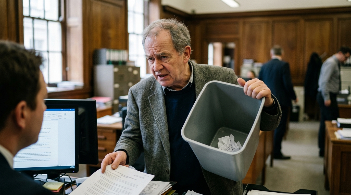 London Auction House Sues Collector to Recover Office Wastebasket Sold for $4.6 Million — A clerical barcode error swapped a minimalist Swiss sculpture with a standard Rubbermaid bin, which the buyer now refuses to return.