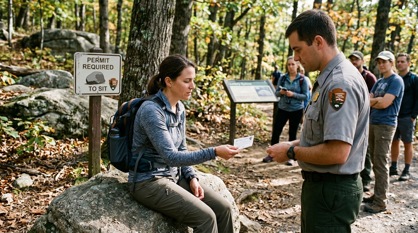 National Park Service Implements Permit System for Sitting on Specific Shenandoah Boulder — The pilot program for Basalt Outcropping 12-A introduces 12-minute timed reservation windows to curb 'micro-congestion.'