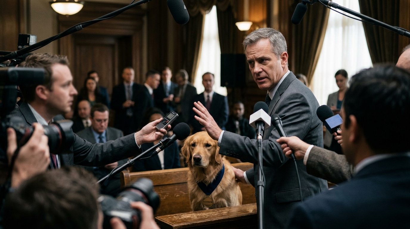 Oakhaven Mayor’s Office Defends Executive’s Silence on Municipal Budget Deficit — Spokesperson denies that Mayor Buster, a five-year-old Golden Retriever, is avoiding the press by chasing tennis balls.