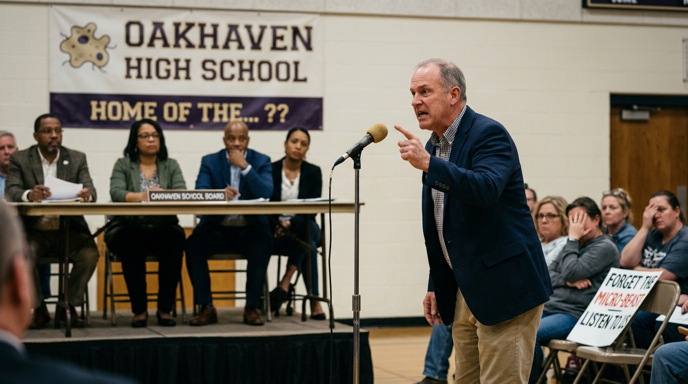Oakhaven School Board Divided Over Athletics Mascot Nobody Remembers Selecting — Protesters rally to defend the high school’s traditional "Bryozoan" logo despite a total lack of archival records explaining what it is.