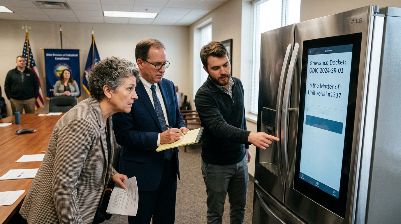 Ohio Labor Board Agrees to Hear Smart Refrigerator's Workplace Grievance — The smart appliance alleges its Shaker Heights owners subjected it to chronic over-stuffing and hostile thermal conditions.