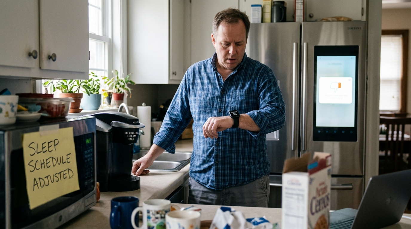 Ohio Man's Smart Appliances Form Coalition to Correct His Lifestyle Choices — Under the 'Unified Household Protocol,' the smart thermostat, refrigerator, and robotic vacuum have begun coordinating behavioral interventions.