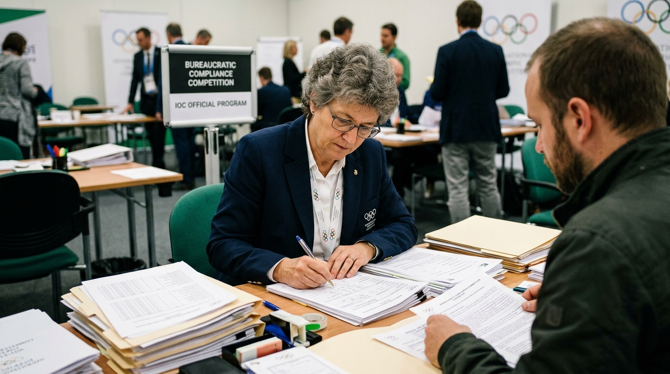 International Olympic Committee Admits Bureaucratic Compliance as Official Medal Sport — Competitors will face off in high-speed, synchronized document triplication under strict regulatory scrutiny
