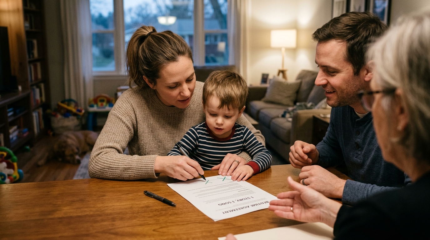 Suburban Parents Turning to Bilateral Contracts to Resolve Toddler Bedtime Disputes — The emerging trend of 'contractual parenting' introduces corporate governance, legal mediation, and crayon-signed service-level agreements to the nursery.