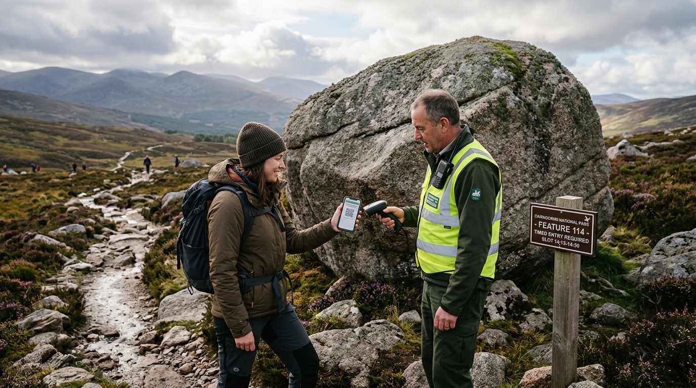 Scottish National Park Introduces Timed-Entry Passes for Individual Boulder — Cairngorms authorities defend the new digital booking queue for the four-foot granite landmark, citing the need for "lithic capacity management."