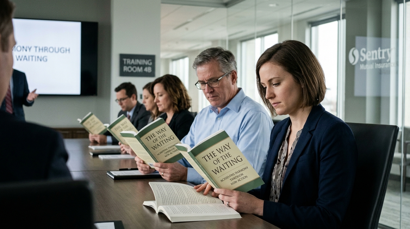 Insurance Giant Mandates Self-Help Book That Outlaws Employee Initiative — Sentry Mutual implements 'The Frictionless Vessel' to reduce operational friction by discouraging staff from solving problems.