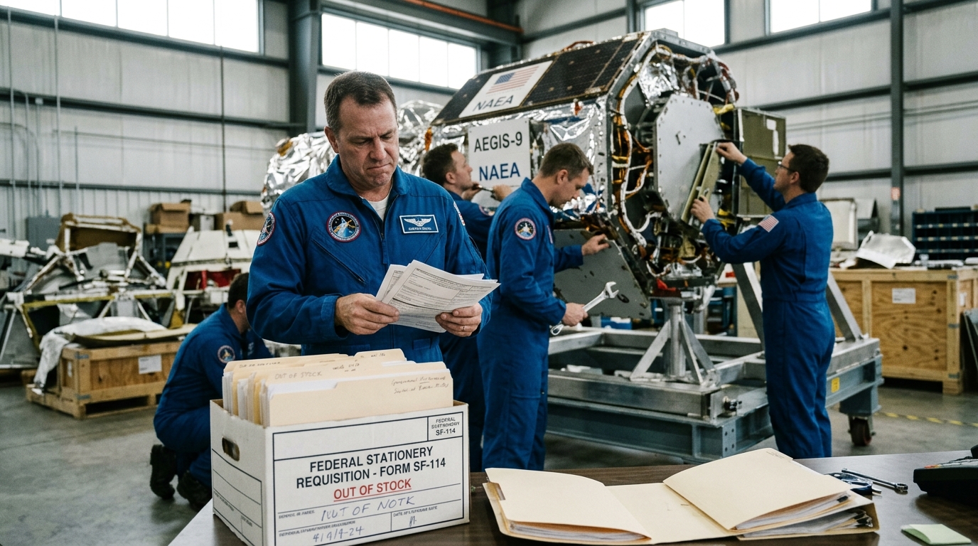 Space Agency Cancels $4.2 Billion Asteroid Mission Over $114 Office Supply Shortfall — Federal rules prevent transferring rocket fuel funds to purchase the three-inch binders required for launch authorization paperwork.