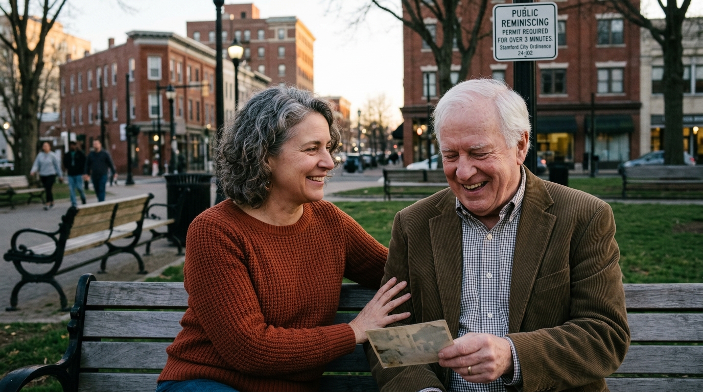 Stamford City Council Imposes Permit Requirement for Reminiscing Over Three Minutes — Under the new ordinance, residents must file a Form 1099-SIGH before accessing high school yearbooks or shoeboxes of old concert tickets.