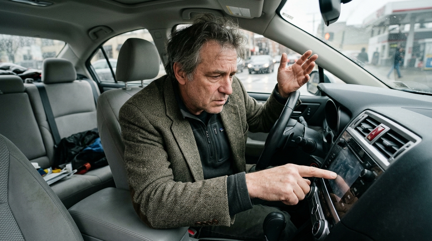 Future Historian Expresses Profound Disappointment Over Modern Automotive Touchscreen Volume Sliders — Visiting from the year 2106, Dr. Elizabeth Vance spent her historic 45-minute symposium lamenting the decline of the tactile dashboard knob.